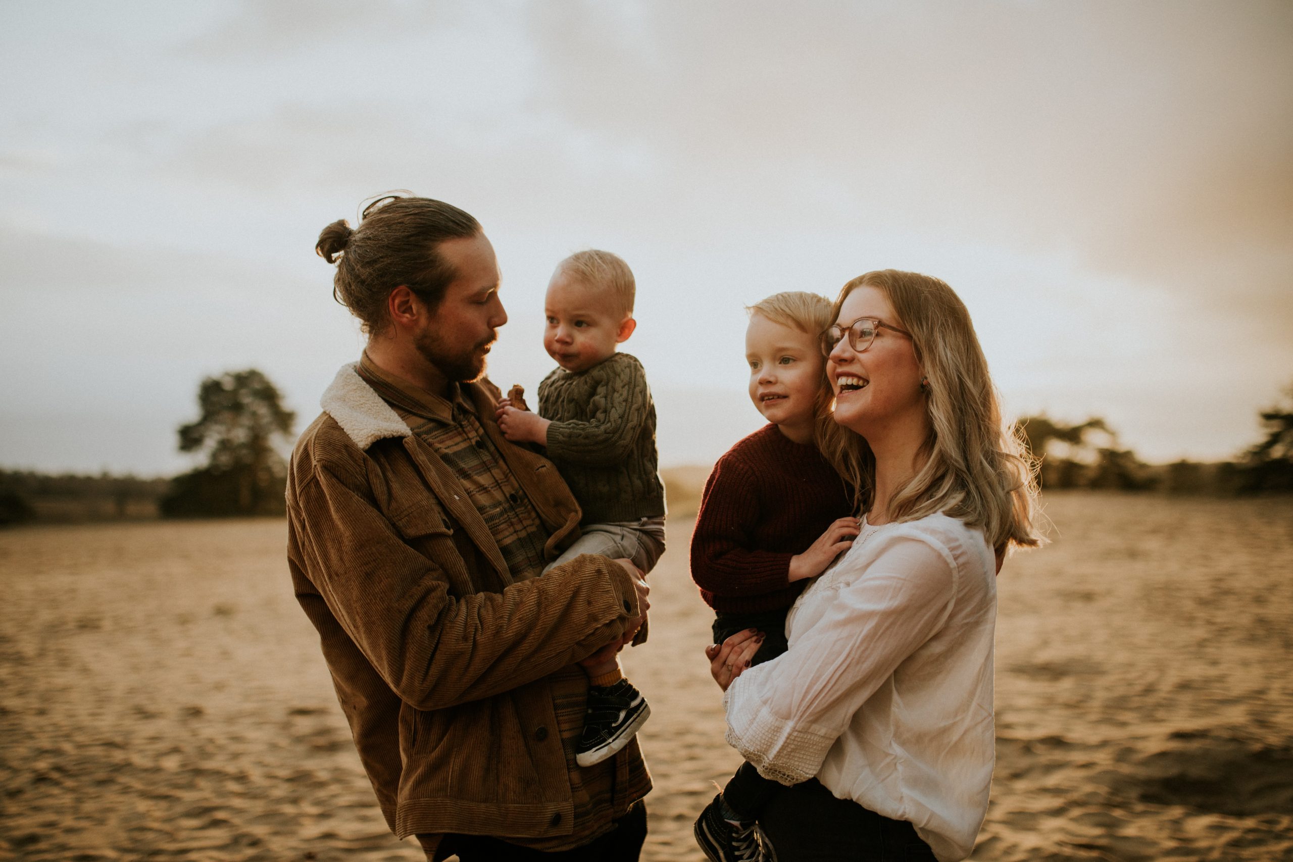 Family photoshoot Veluwe Forest Beach
