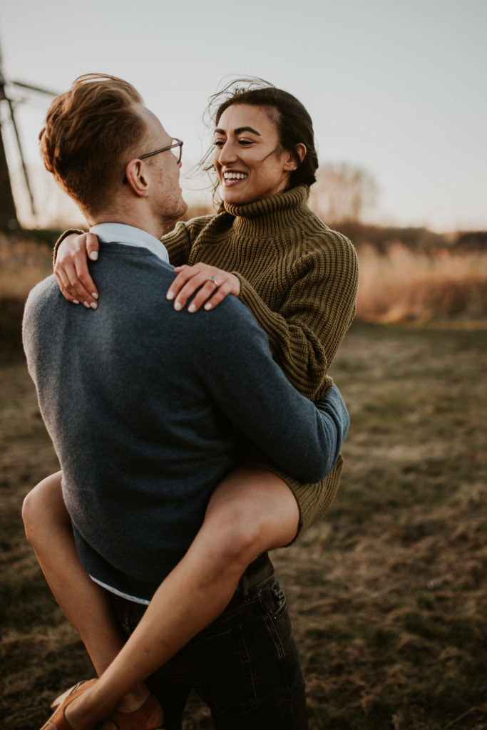 Engagement photoshoot dutch windmill Eindhoven