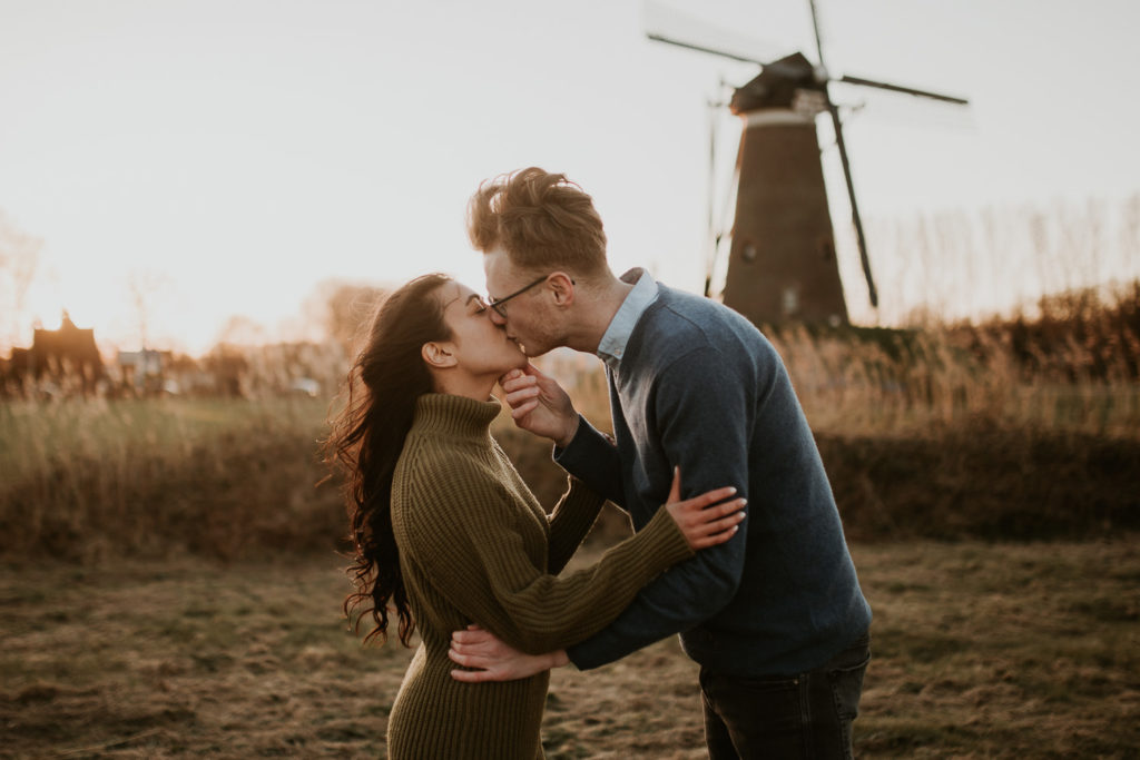 Engagement photoshoot dutch windmill Eindhoven